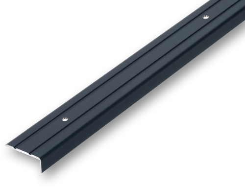 Treppenkantenprofil 10 x 25 mm schwarz gebohrt